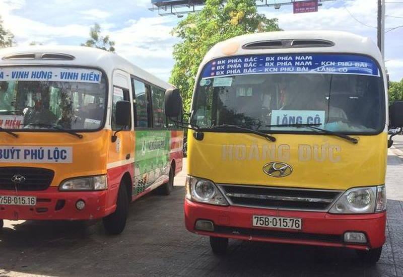 Đi xe bus từ sân bay Phú Bài về Huế 
