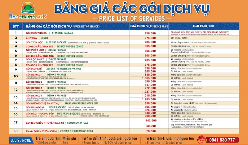 Bảng giá vé combo Núi Thần Tài Đà Nẵng 2024