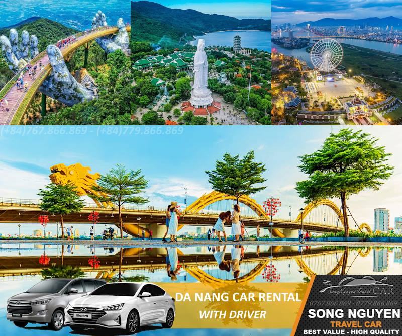 The price list of Da Nang budget car rental with the driver service