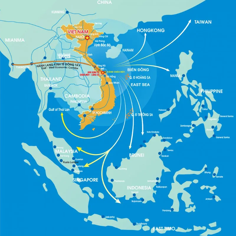 Vị trí địa lý chiến lược của Cảng Chân Mây Huế